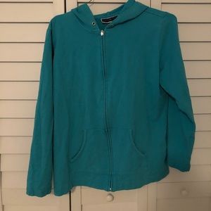 Karen Scott Sport Blue Zip up jacket size large